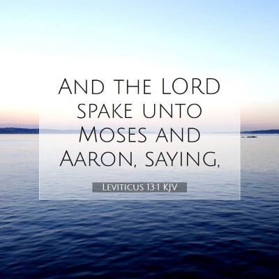Picture 07 - Leviticus 13:1 KJV - And the LORD spake unto Moses and Aaron, - Bible Verse Picture