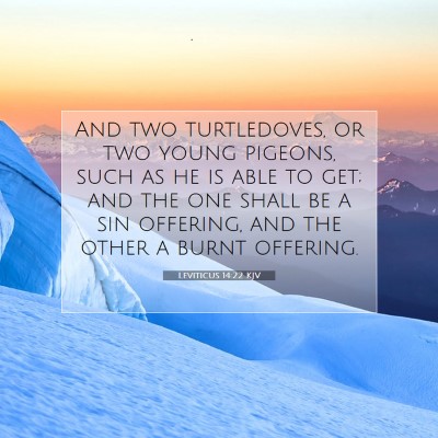 Picture 07 - Leviticus 14:22 KJV - And two turtledoves, or two young pigeons, such - Bible Verse Picture