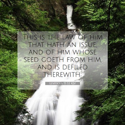 Picture 07 - Leviticus 15:32 KJV - This is the law of him that hath an issue, and of - Bible Verse Picture