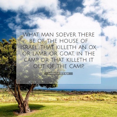 Picture 07 - Leviticus 17:3 KJV - What man soever there be of the house of Israel, - Bible Verse Picture