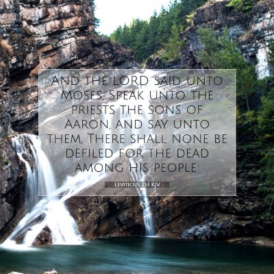 Picture 07 - Leviticus 21:1 KJV - And the LORD said unto Moses, Speak unto the - Bible Verse Picture