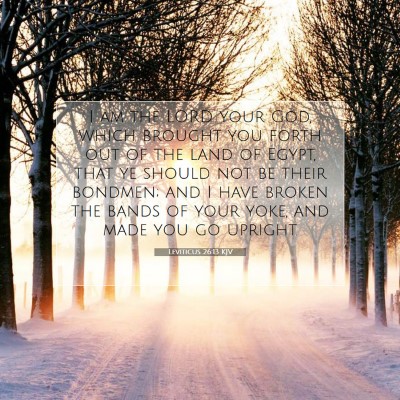 Picture 07 - Leviticus 26:13 KJV - I am the LORD your God, which brought you forth - Bible Verse Picture