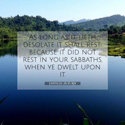 Picture 07 - Leviticus 26:35 KJV - As long as it lieth desolate it shall rest; - Bible Verse Picture
