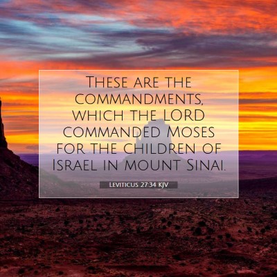 Picture 07 - Leviticus 27:34 KJV - These are the commandments, which the LORD - Bible Verse Picture
