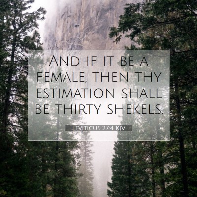 Picture 07 - Leviticus 27:4 KJV - And if it be a female, then thy estimation shall - Bible Verse Picture