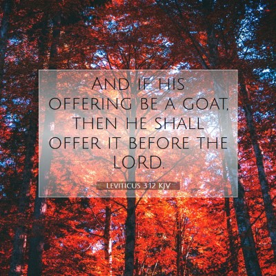 Picture 07 - Leviticus 3:12 KJV - And if his offering be a goat, then he shall - Bible Verse Picture