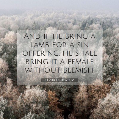 Picture 07 - Leviticus 4:32 KJV - And if he bring a lamb for a sin offering, he - Bible Verse Picture