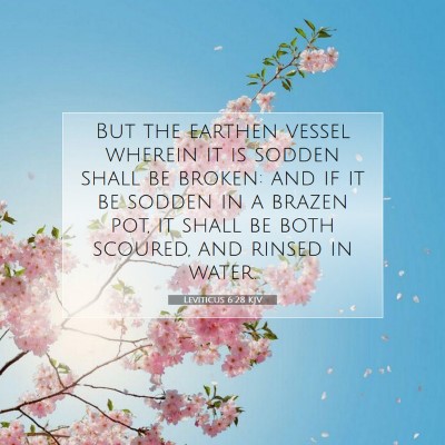 Picture 07 - Leviticus 6:28 KJV - But the earthen vessel wherein it is sodden shall - Bible Verse Picture