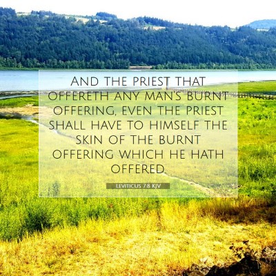 Picture 07 - Leviticus 7:8 KJV - And the priest that offereth any man's burnt - Bible Verse Picture