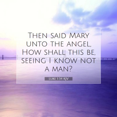 Picture 07 - Luke 1:34 KJV - Then said Mary unto the angel, How shall this be, - Bible Verse Picture