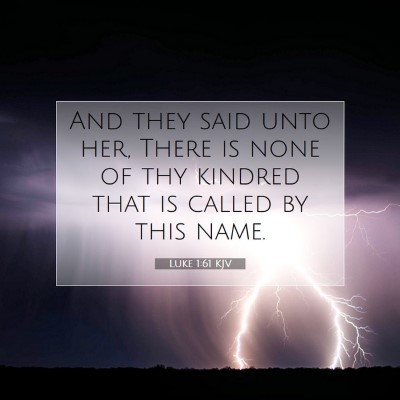 Picture 07 - Luke 1:61 KJV - And they said unto her, There is none of thy - Bible Verse Picture