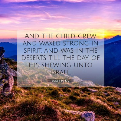 Picture 07 - Luke 1:80 KJV - And the child grew, and waxed strong in spirit, - Bible Verse Picture