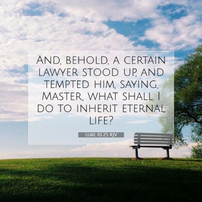 Picture 07 - Luke 10:25 KJV - And, behold, a certain lawyer stood up, and - Bible Verse Picture