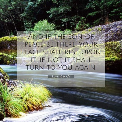 Picture 07 - Luke 10:6 KJV - And if the son of peace be there, your peace - Bible Verse Picture