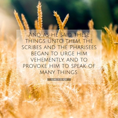 Picture 07 - Luke 11:53 KJV - And as he said these things unto them, the - Bible Verse Picture