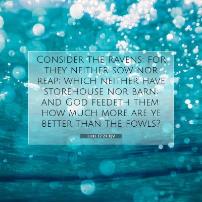 Picture 07 - Luke 12:24 KJV - Consider the ravens: for they neither sow nor - Bible Verse Picture