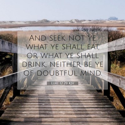 Picture 07 - Luke 12:29 KJV - And seek not ye what ye shall eat, or what ye - Bible Verse Picture