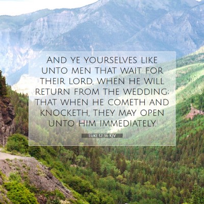 Picture 07 - Luke 12:36 KJV - And ye yourselves like unto men that wait for - Bible Verse Picture