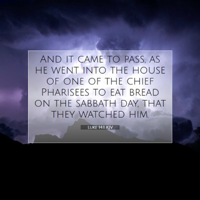 Picture 07 - Luke 14:1 KJV - And it came to pass, as he went into the house of - Bible Verse Picture