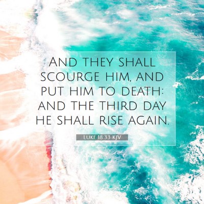 Picture 07 - Luke 18:33 KJV - And they shall scourge him, and put him to death: - Bible Verse Picture