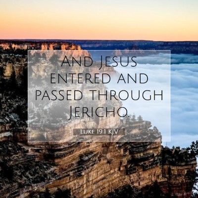 Picture 07 - Luke 19:1 KJV - And Jesus entered and passed through - Bible Verse Picture