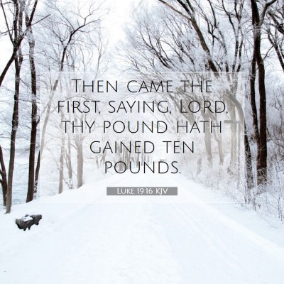 Picture 07 - Luke 19:16 KJV - Then came the first, saying, Lord, thy pound hath - Bible Verse Picture
