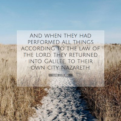 Picture 07 - Luke 2:39 KJV - And when they had performed all things according - Bible Verse Picture