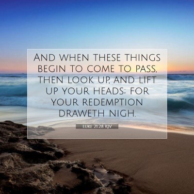 Picture 07 - Luke 21:28 KJV - And when these things begin to come to pass, then - Bible Verse Picture