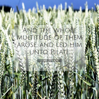 Picture 07 - Luke 23:1 KJV - And the whole multitude of them arose, and led - Bible Verse Picture