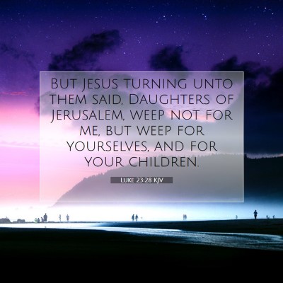 Picture 07 - Luke 23:28 KJV - But Jesus turning unto them said, Daughters of - Bible Verse Picture