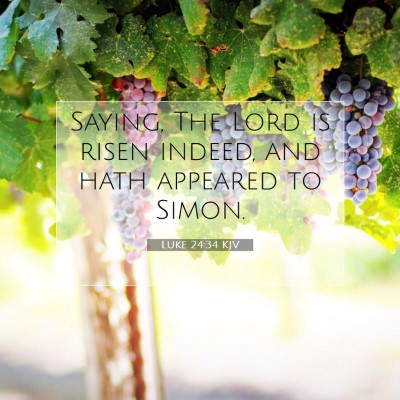 Picture 07 - Luke 24:34 KJV - Saying, The Lord is risen indeed, and hath - Bible Verse Picture