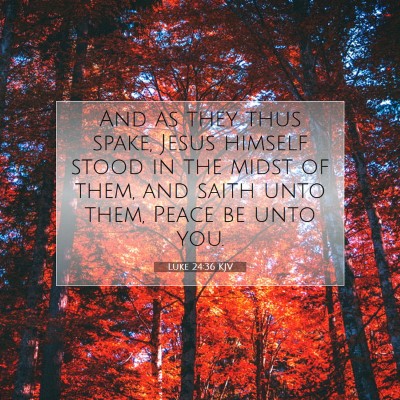 Picture 07 - Luke 24:36 KJV - And as they thus spake, Jesus himself stood in - Bible Verse Picture