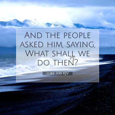 Picture 07 - Luke 3:10 KJV - And the people asked him, saying, What shall we - Bible Verse Picture