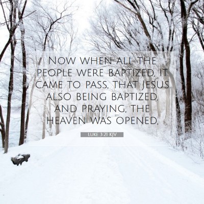 Picture 07 - Luke 3:21 KJV - Now when all the people were baptized, it came to - Bible Verse Picture