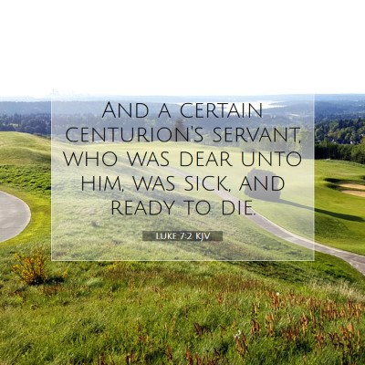 Picture 07 - Luke 7:2 KJV - And a certain centurion's servant, who was dear - Bible Verse Picture