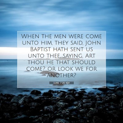 Picture 07 - Luke 7:20 KJV - When the men were come unto him, they said, John - Bible Verse Picture