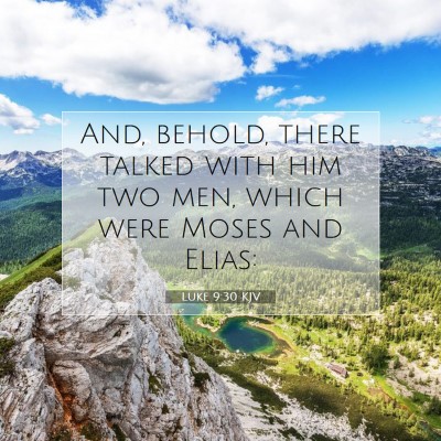 Picture 07 - Luke 9:30 KJV - And, behold, there talked with him two men, which - Bible Verse Picture