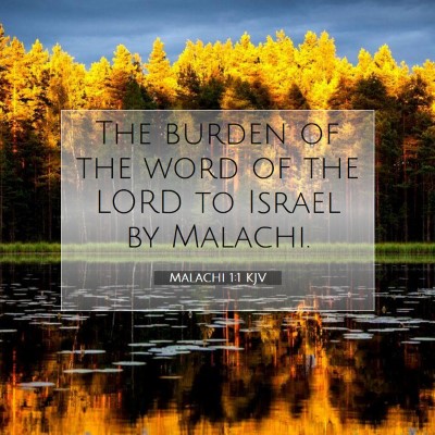 Picture 07 - Malachi 1:1 KJV - The burden of the word of the LORD to Israel by - Bible Verse Picture