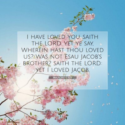 Picture 07 - Malachi 1:2 KJV - I have loved you, saith the LORD. Yet ye say, - Bible Verse Picture