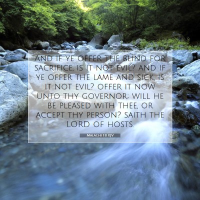 Picture 07 - Malachi 1:8 KJV - And if ye offer the blind for sacrifice, is it - Bible Verse Picture