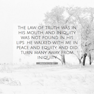 Picture 07 - Malachi 2:6 KJV - The law of truth was in his mouth, and iniquity - Bible Verse Picture