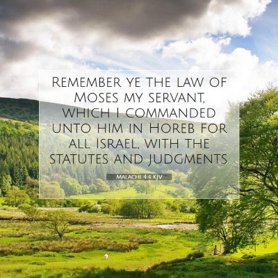 Picture 07 - Malachi 4:4 KJV - Remember ye the law of Moses my servant, which I - Bible Verse Picture