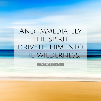 Picture 07 - Mark 1:12 KJV - And immediately the spirit driveth him into the - Bible Verse Picture