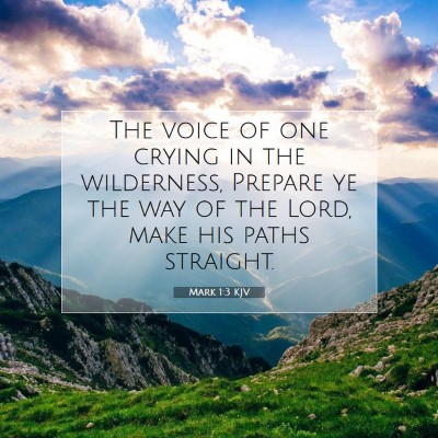 Picture 07 - Mark 1:3 KJV - The voice of one crying in the wilderness, - Bible Verse Picture