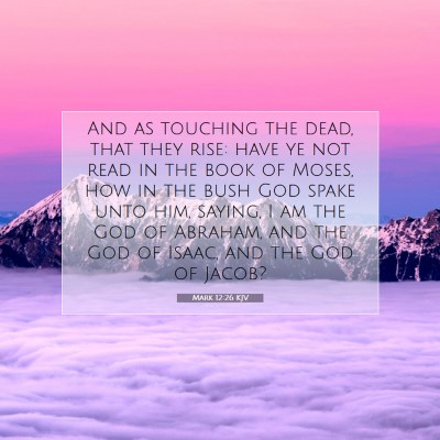 Picture 07 - Mark 12:26 KJV - And as touching the dead, that they rise: have ye - Bible Verse Picture
