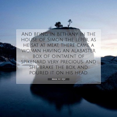 Picture 07 - Mark 14:3 KJV - And being in Bethany in the house of Simon the - Bible Verse Picture
