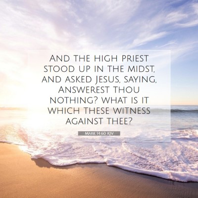 Picture 07 - Mark 14:60 KJV - And the high priest stood up in the midst, and - Bible Verse Picture