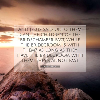 Picture 07 - Mark 2:19 KJV - And Jesus said unto them, Can the children of the - Bible Verse Picture