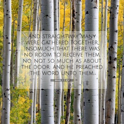Picture 07 - Mark 2:2 KJV - And straightway many were gathered together, - Bible Verse Picture