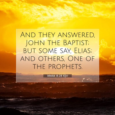 Picture 07 - Mark 8:28 KJV - And they answered, John the Baptist; but some - Bible Verse Picture